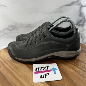 Women’s size 7-KEEN Presidio II Grey Black Leather Outdoor Hiking Walking Shoes